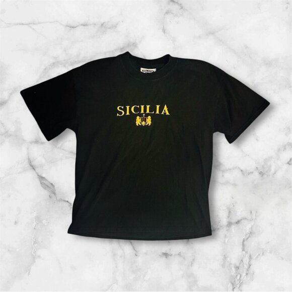 Vintage Lee “SICILIA” Embroidered Tee (Size M) - Picture 1 of 5